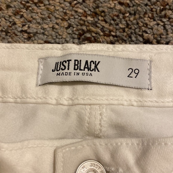 Just Black White Distressed  Skinny Jeans Preowned Womens Size 29 Comfortable - Picture 2 of 8